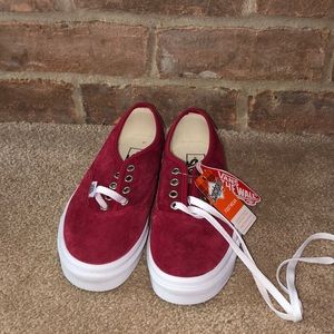 Maroon suede vans